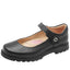 Zapato Escolar Niña Tipo Mary Jane Negro Yuyin