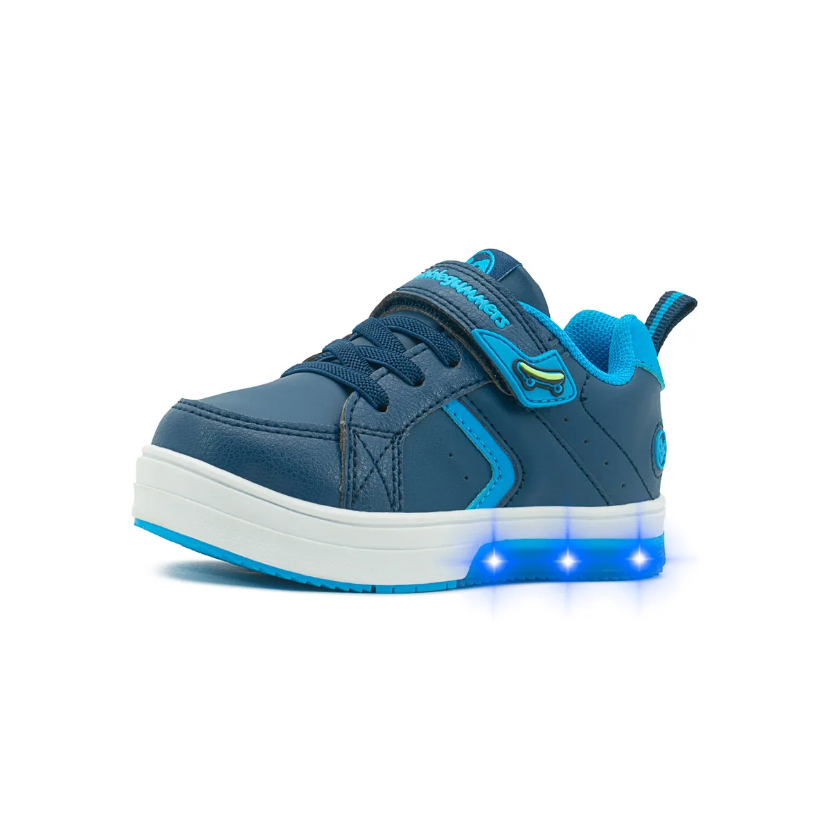 Bubble Gummers® Tenis Luces Bota Moda Niño Patineta Azul